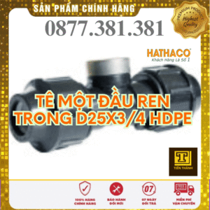 Tê Ren Trong HDPE HATHACO Phi 25x3/4