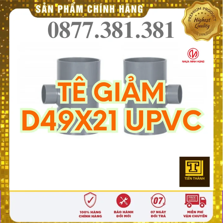 Tê rút uPVC Minh Hùng Phi 49x21