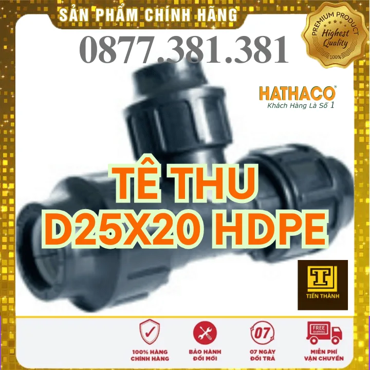 Tê Thu HDPE HATHACO Phi 25x20