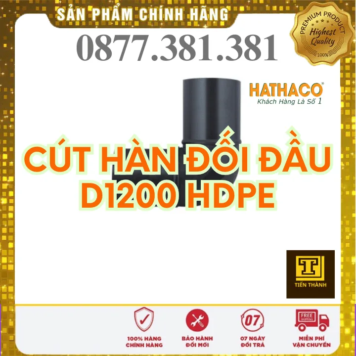 Cút 90 Độ Hàn Đối Đầu HDPE HATHACO Phi 1200