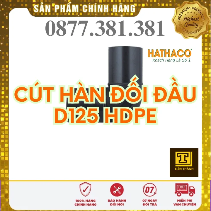Cút 90 Độ Hàn Đối Đầu HDPE HATHACO Phi 125