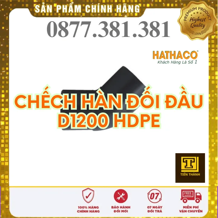 Chếch 45 Độ Hàn Đối Đầu HDPE HATHACO Phi 1200