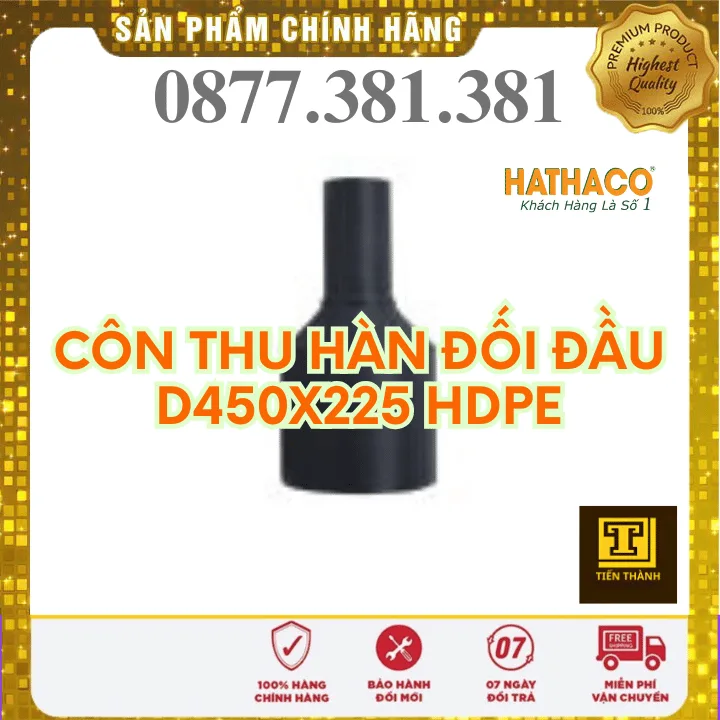 Côn Thu Hàn Đối Đầu HDPE HATHACO Phi 450x225