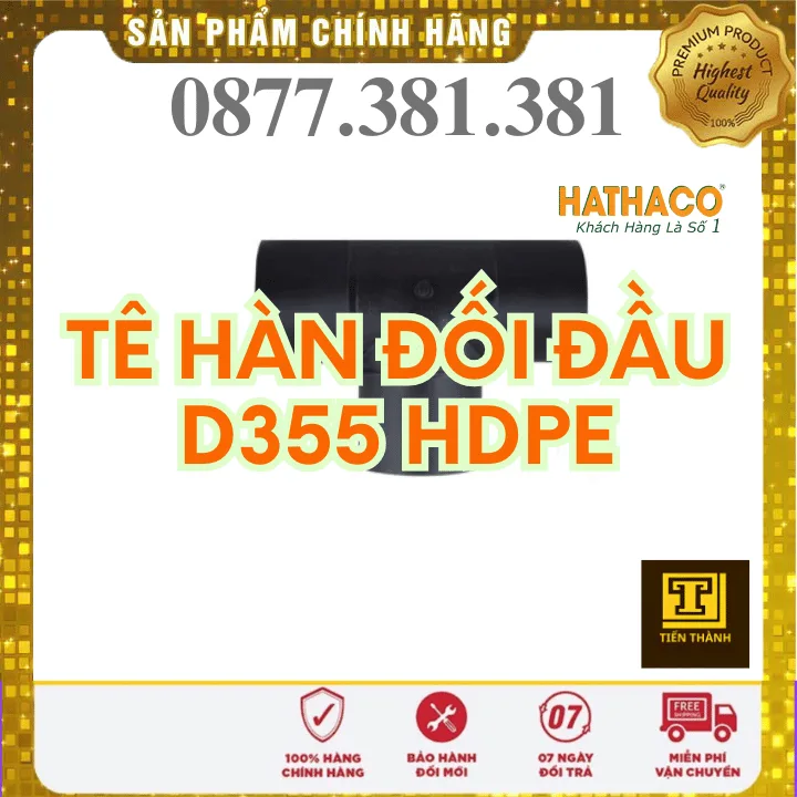 Tê Hàn Đối Đầu HDPE HATHACO Phi 355