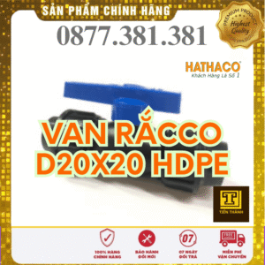 Van PP 2 Đầu Rắcco HDPE HATHACO Phi 20x20