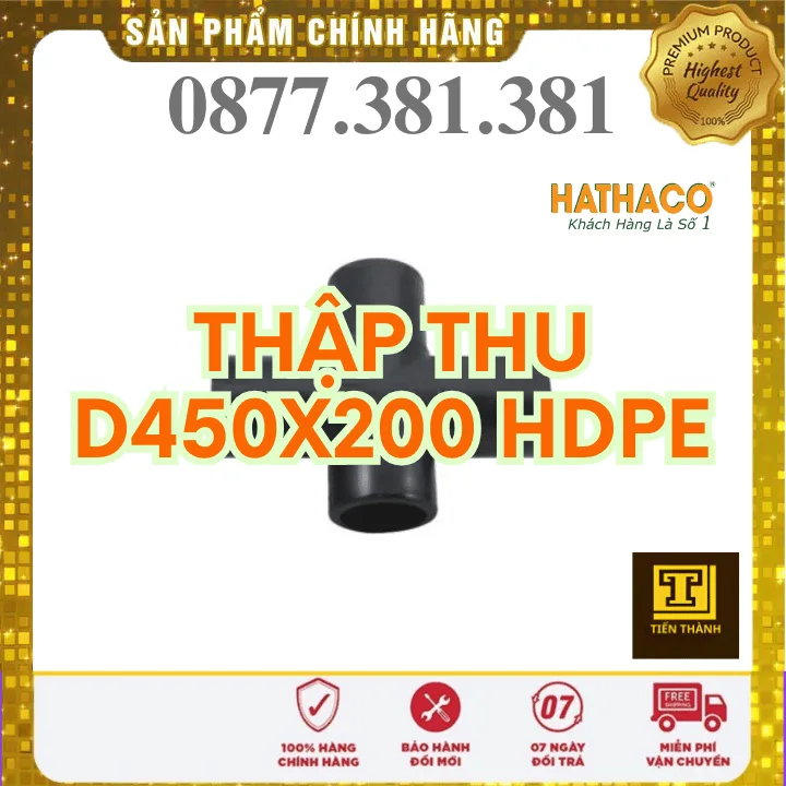 Thập Thu Hàn Đối Đầu HDPE HATHACO Phi 450x200 - Xem chi tiết tại Công Ty TNHH Sản Xuất Thương Mại Phát Triển Tiến Thành Thập Thu Hàn Đối Đầu HDPE HATHACO Phi 450x200