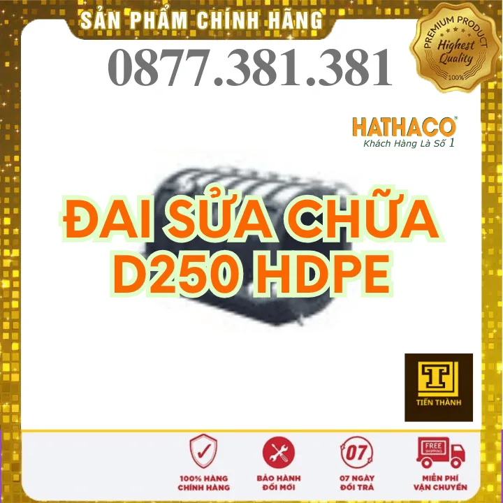 Đai Sửa Chữa Hàn Đối Đầu HDPE HATHACO Phi 250 - Xem chi tiết tại Công Ty TNHH Sản Xuất Thương Mại Phát Triển Tiến Thành Đai Sửa Chữa Hàn Đối Đầu HDPE HATHACO Phi 250