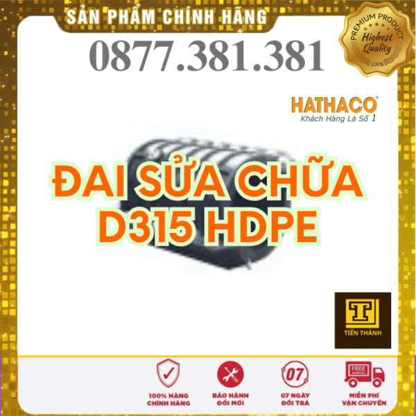 Đai Sửa Chữa Hàn Đối Đầu HDPE HATHACO Phi 315