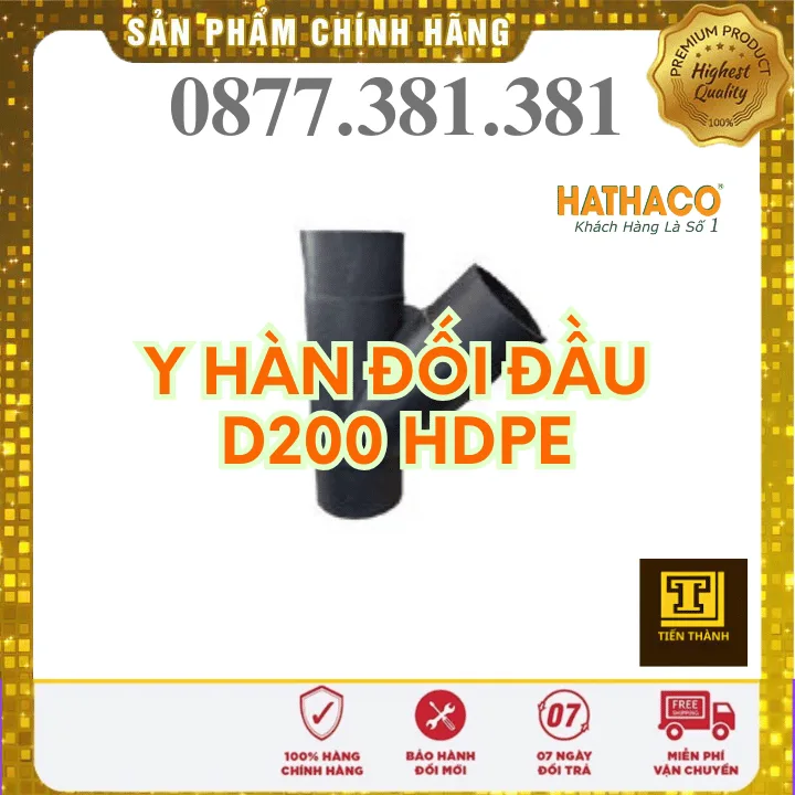 Y Hàn Đối Đầu HDPE HATHACO Phi 200