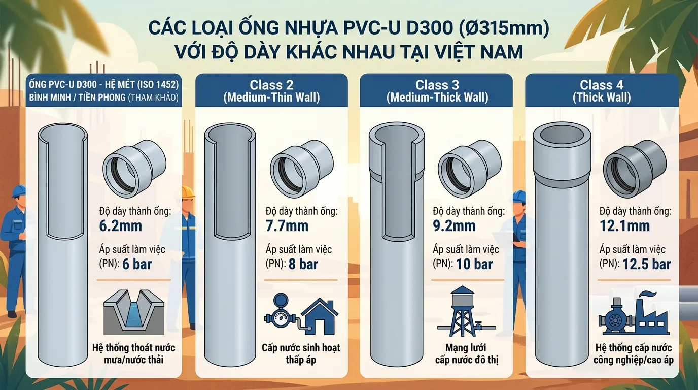 Giá Ống Nhựa PVC D300: Thông Số & Báo Giá Mới Nhất