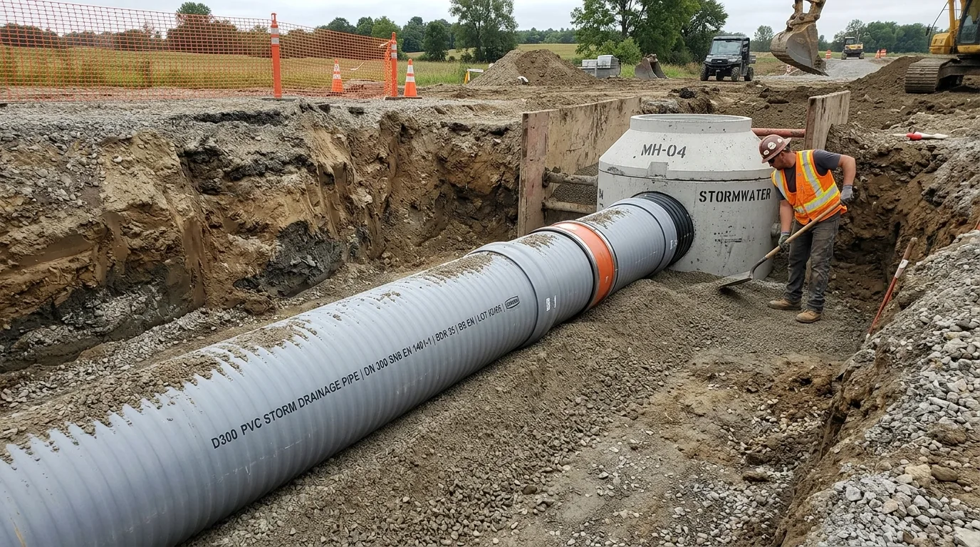 Ống PVC D300 thường dùng trong hạng mục công trình nào?