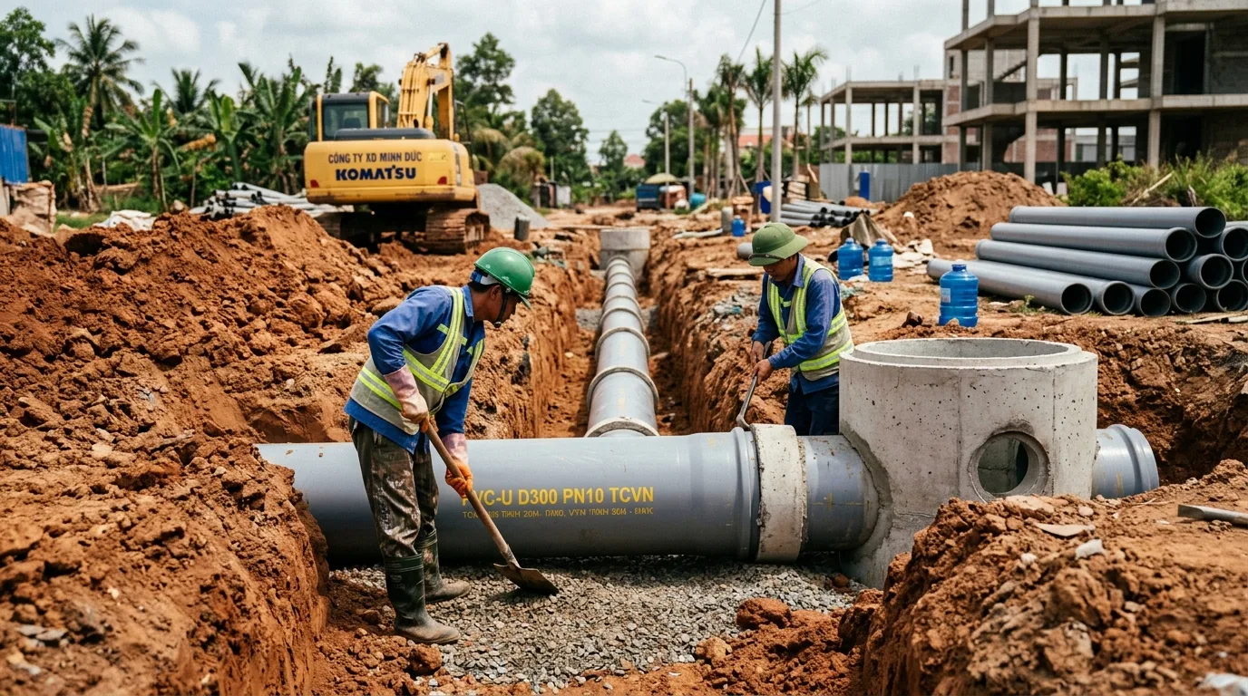 Vì sao giá ống PVC D300 khác nhau ở các nhà cung cấp?