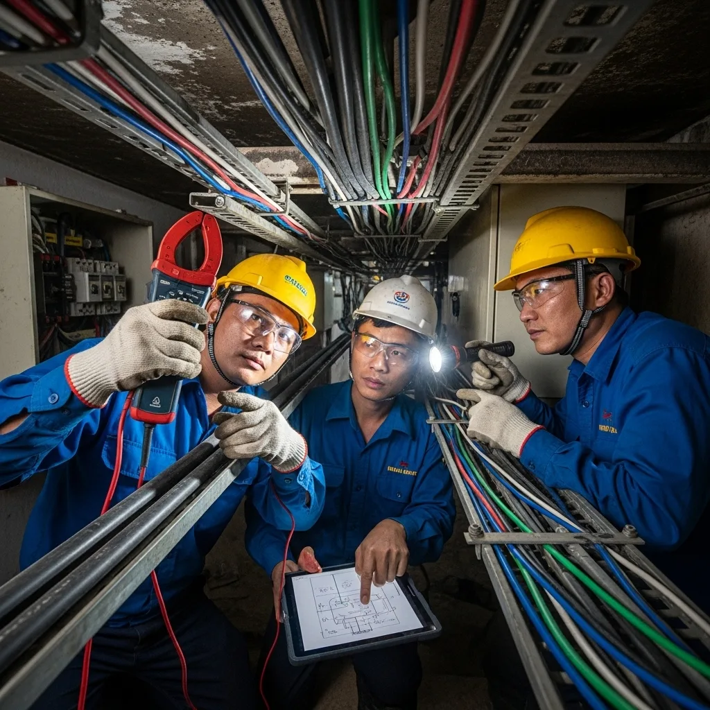 Dòng tải cho phép của dây 4x6 trong mạng điện 3 pha