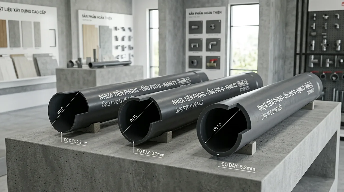 Bảng giá ống nhựa Tiền Phong theo tiêu chuẩn C1 C2 C3