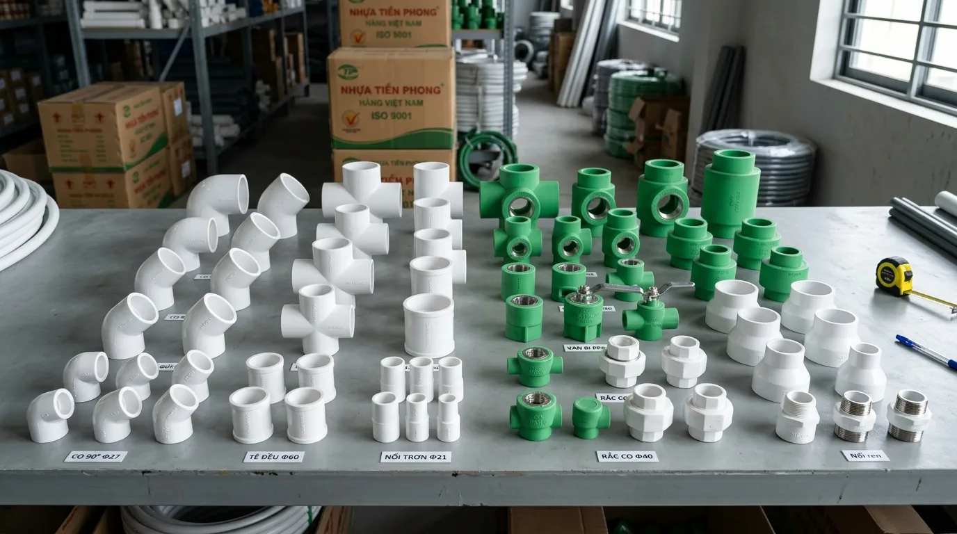 Bảng giá phụ kiện ống nhựa Tiền Phong mới nhất 2026