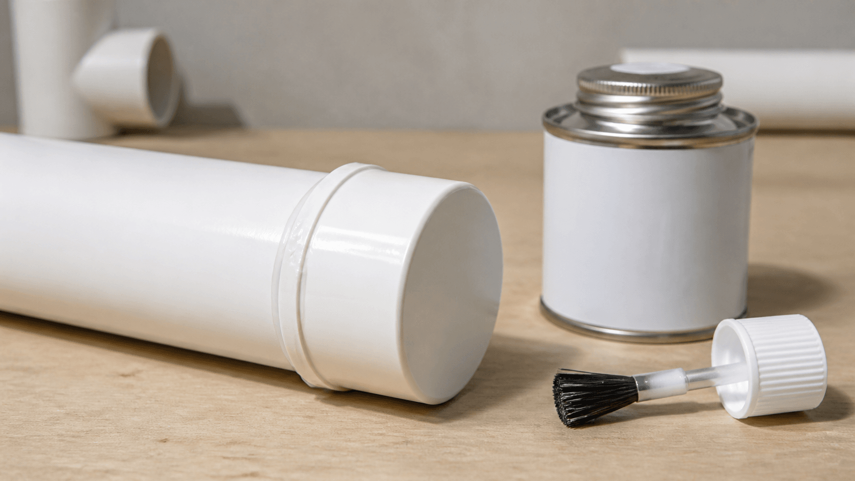 Bịt ống nhựa PVC cố định ở đầu cuối đường ống bằng keo dán PVC