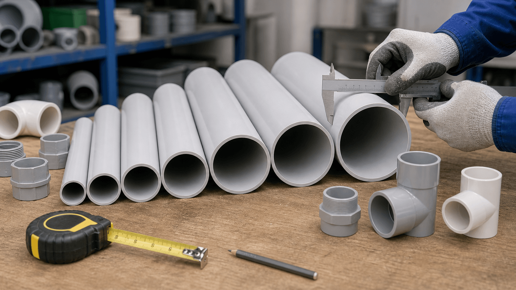 các phi ống nhựa PVC phổ biến đo kích thước