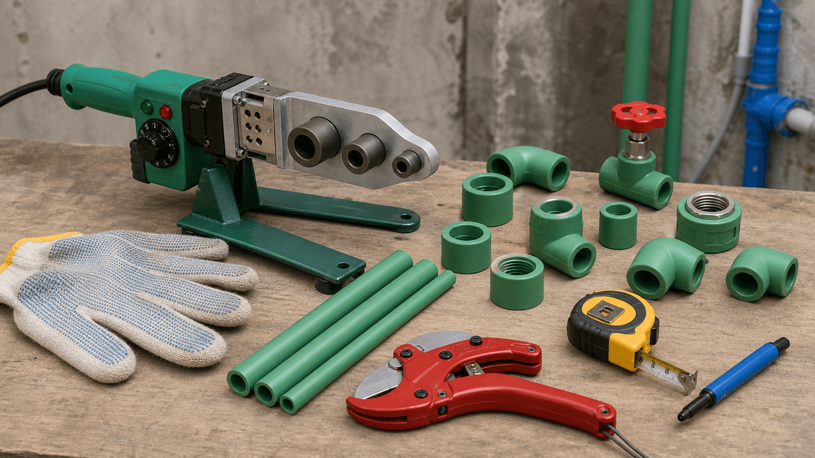 Dụng cụ hàn ống nước chịu nhiệt PPR: checklist trước khi sửa nhà - Xem chi tiết tại Phân Phối Ống Nhựa HDPE, PPR, PVC & Thiết Bị Điện Nước Dụng cụ hàn ống nước chịu nhiệt PPR cần chuẩn bị trước thi công