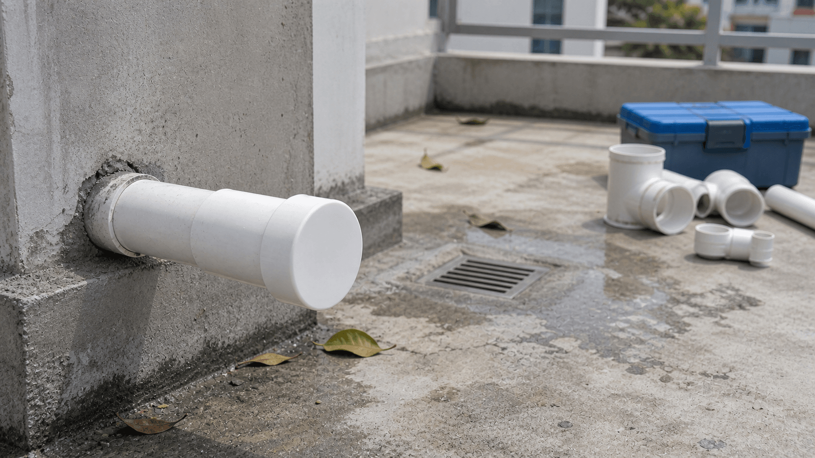 nắp ống nhựa pvc che đầu ống chờ ngoài trời chống rác và nước mưa