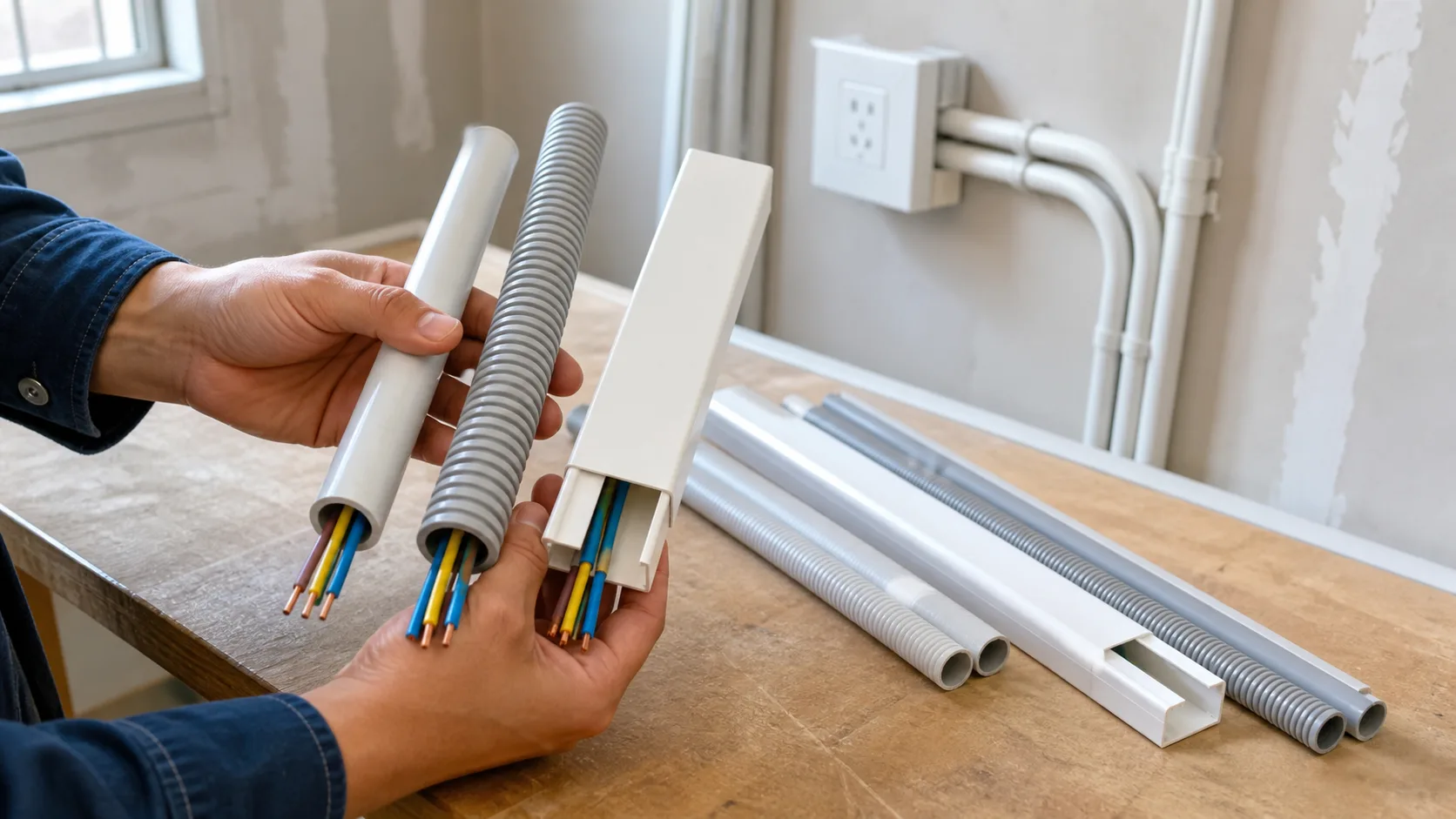 Các loại ống nhựa bọc dây điện dùng cho nhà ở và công trình