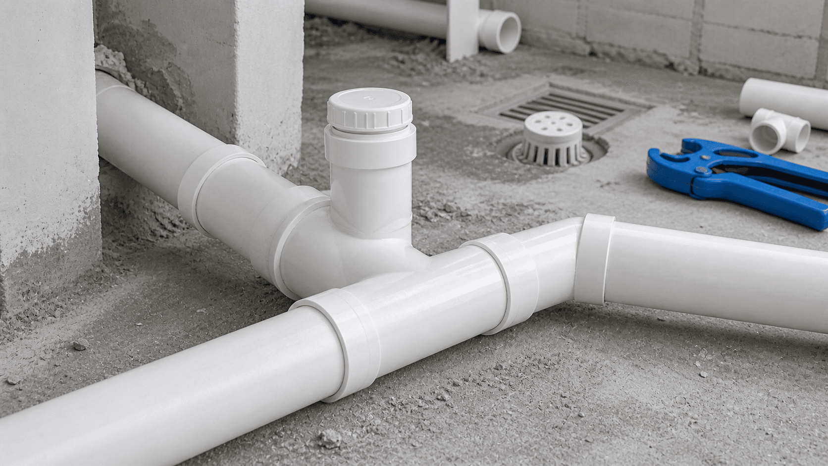 y nhựa pvc chia nhánh thoát nước có điểm thông tắc